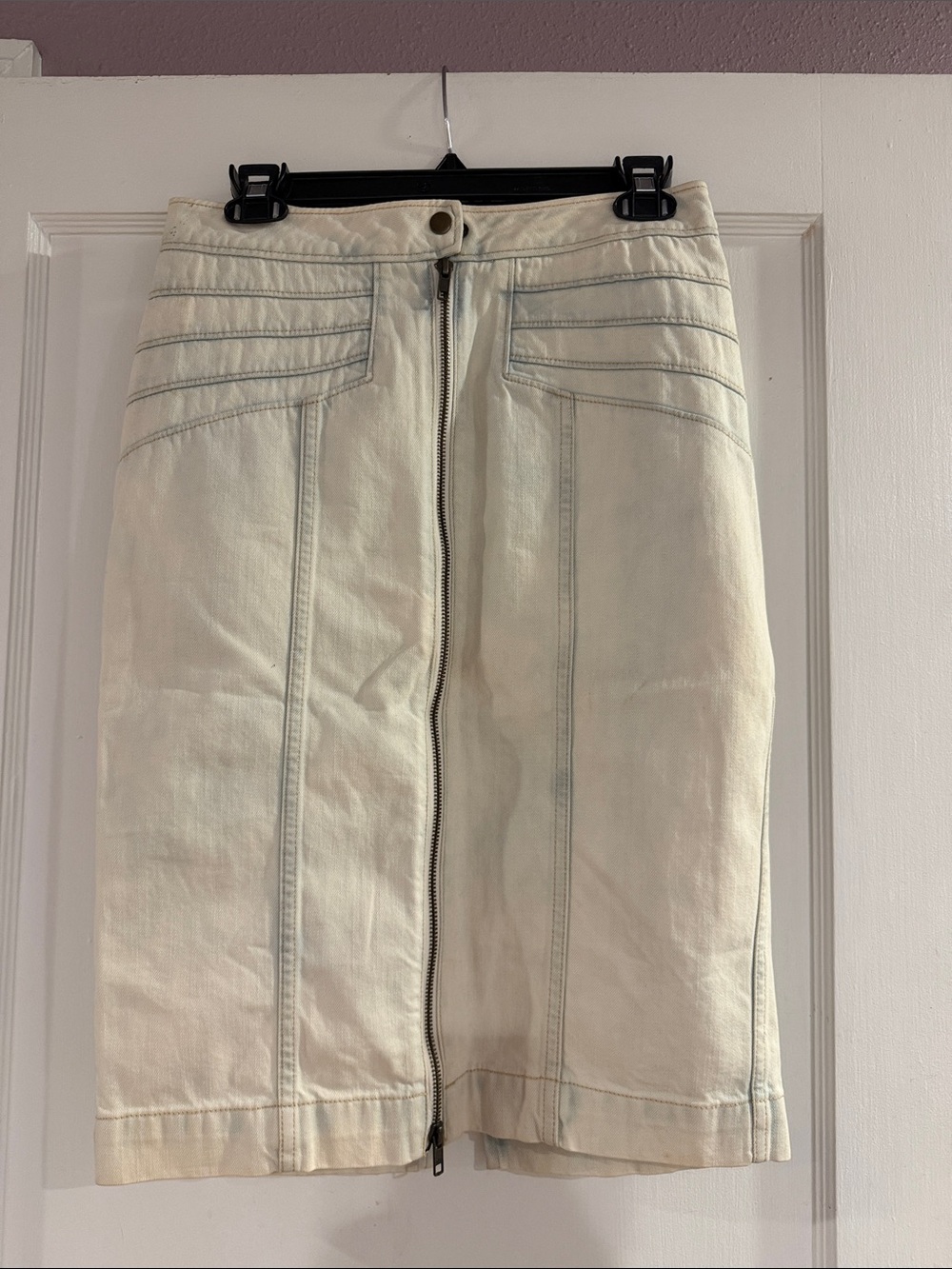 Pilcro and the Letterpress Skirts | Acid Wash Zip midi skirt size small NWT